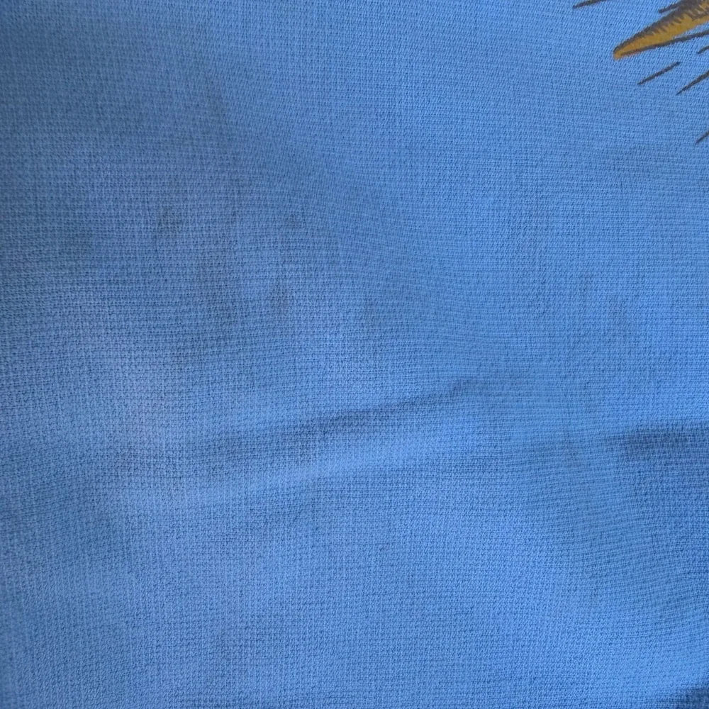 Dolce&Gabbana Light Blue Celestial Sunface Fringed Cotton Beach Towel 26x55 READ